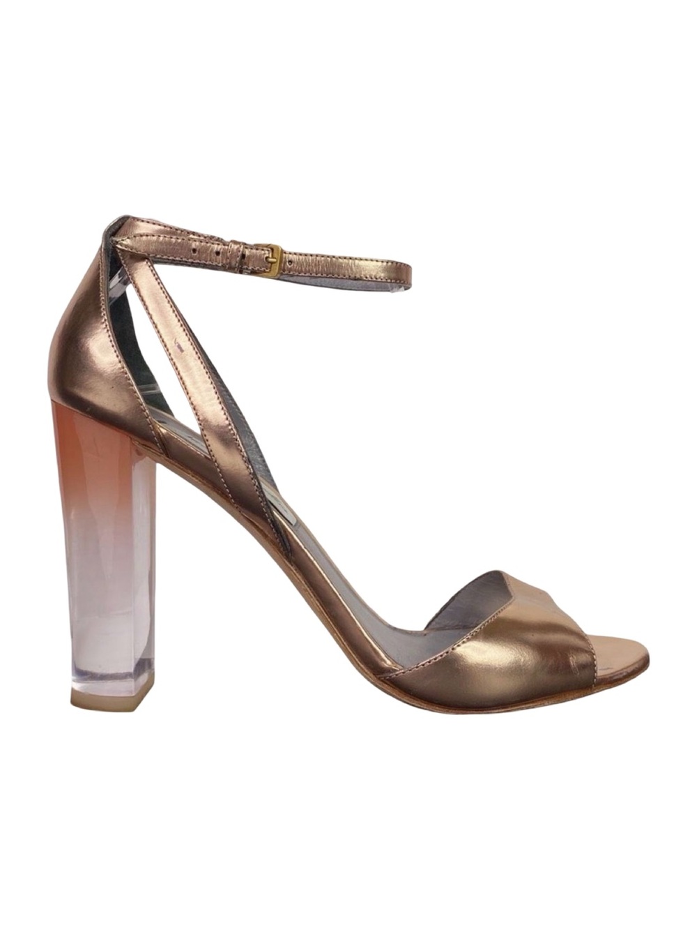 Monique Lhuillier Rose Gold Ava Heels - Size 38.5